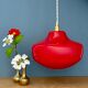 Vintage red opaline suspension globe