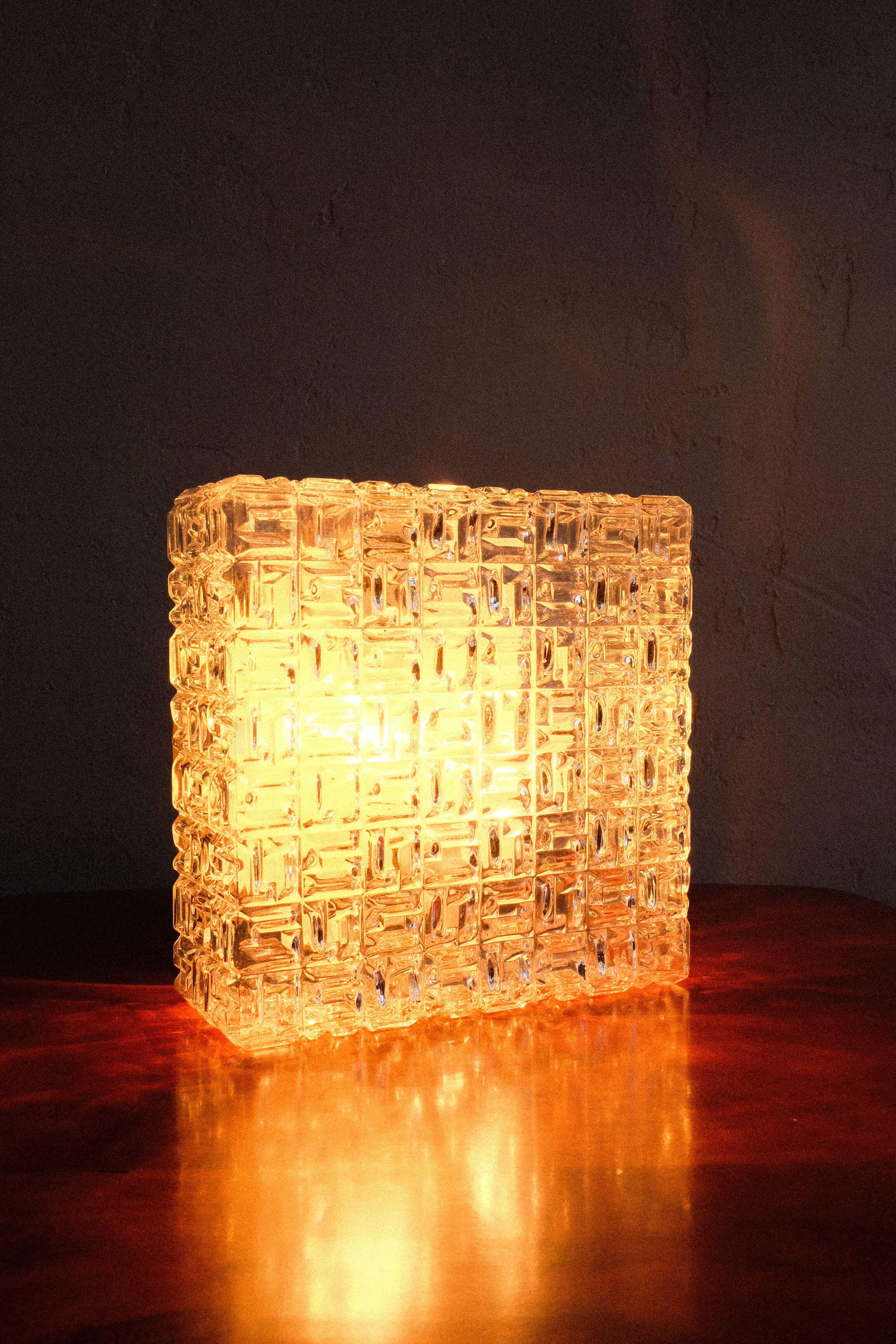 Czechoslovakian glass wall lamps by osvětlovací sklo, 1980s