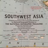 Carte Southwest Asia National Geographic 1963
