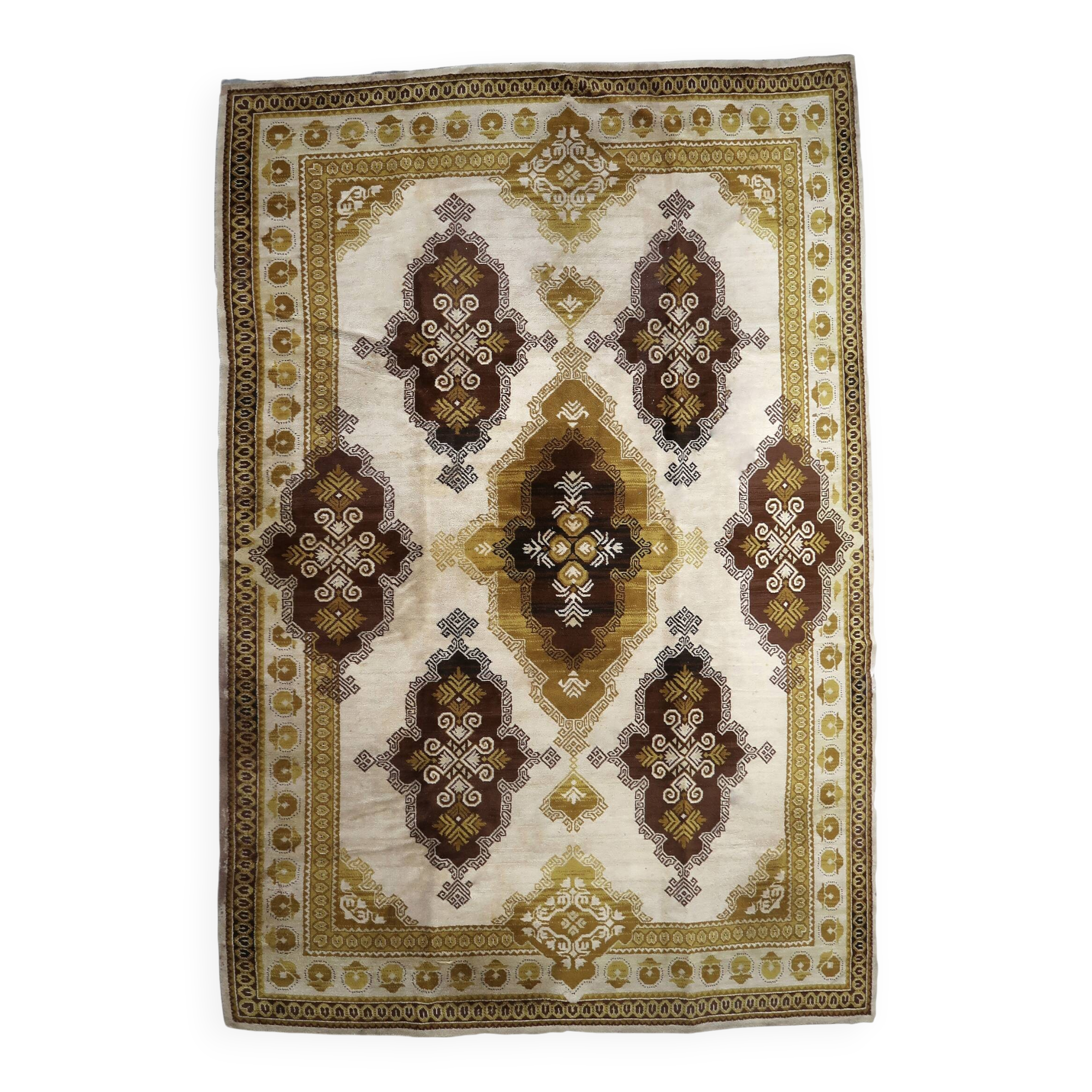 Tapis vintage français Savonnerie 242cm x 349cm - 1C1014