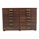 1940s Industrial Beech Wooden Chest of Drawers