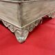 Antique banquette covered in faux shagreen.