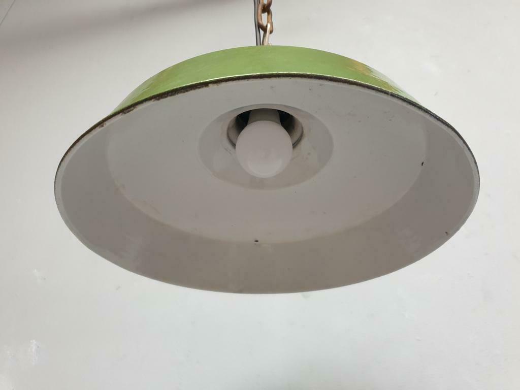 Old enamel lamp green