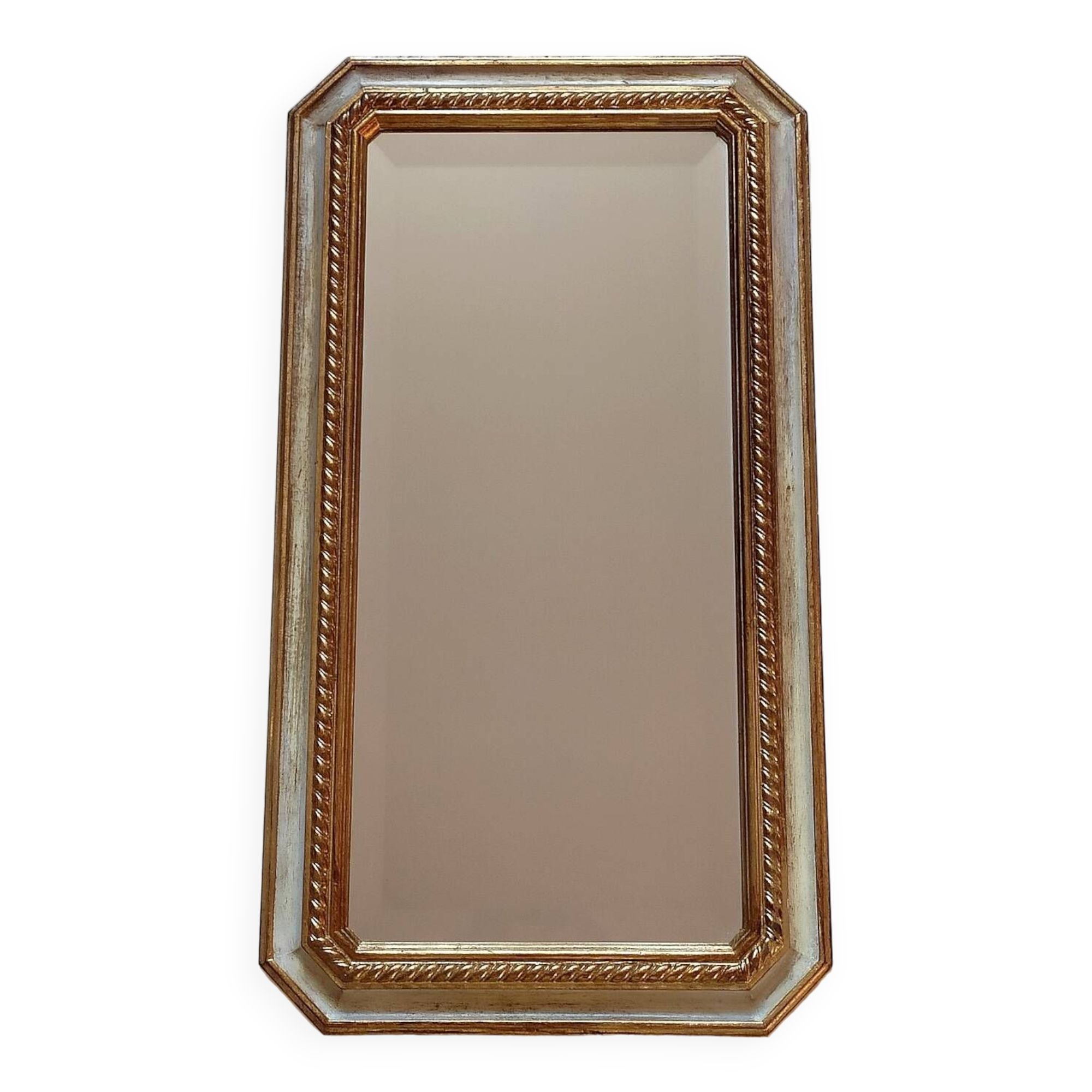Large painted wood mirror