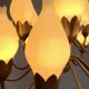Mid-Century 18-Arm Tulip Pendant Chandelier by Fog & Mørup, Denmark