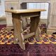 Hairdresser and her cerused oak stool, English work from the 1950s.