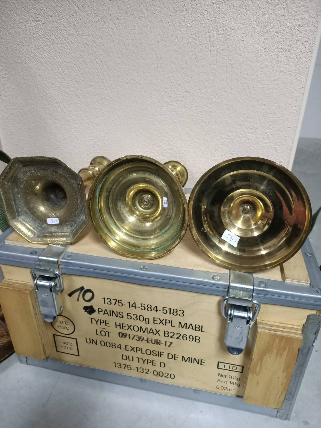 Gilded bronze candle holder