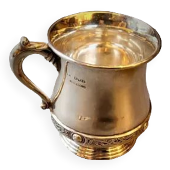 Old Art Deco milk jug silver metal