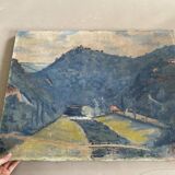 Luxembourg landscape painting signed J. Goedart 1934