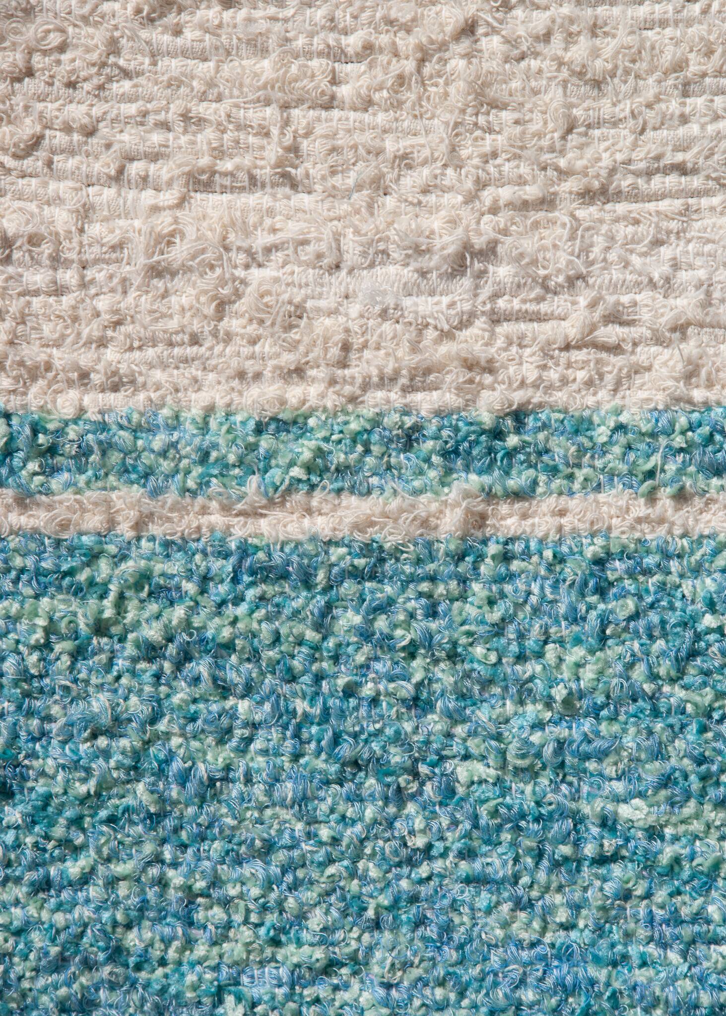 Handwoven recycled cotton rug - 40 x 60 cm