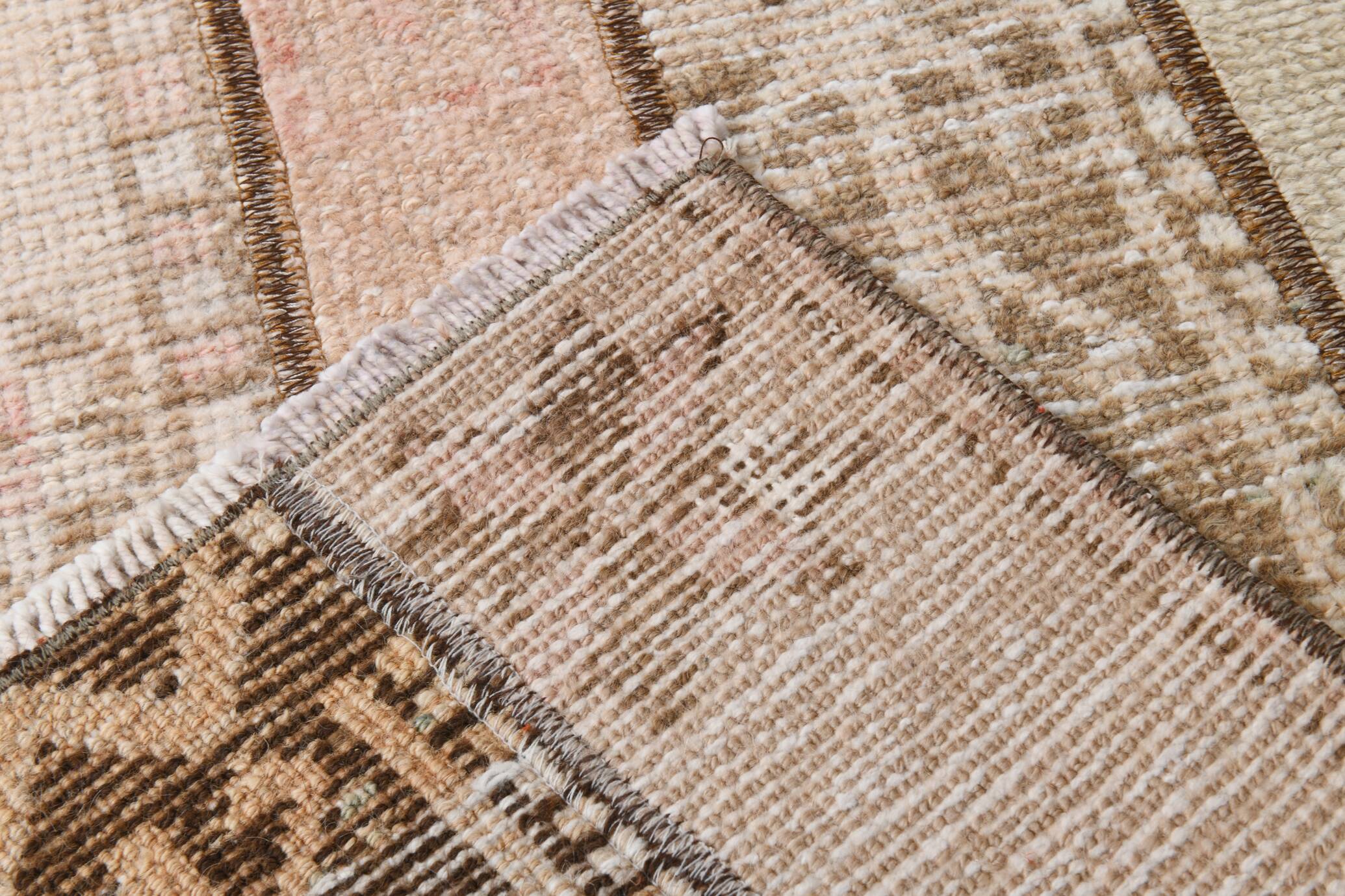 Pale Red Brown Hallway Vintage Runner Rug, 63x356Cm
