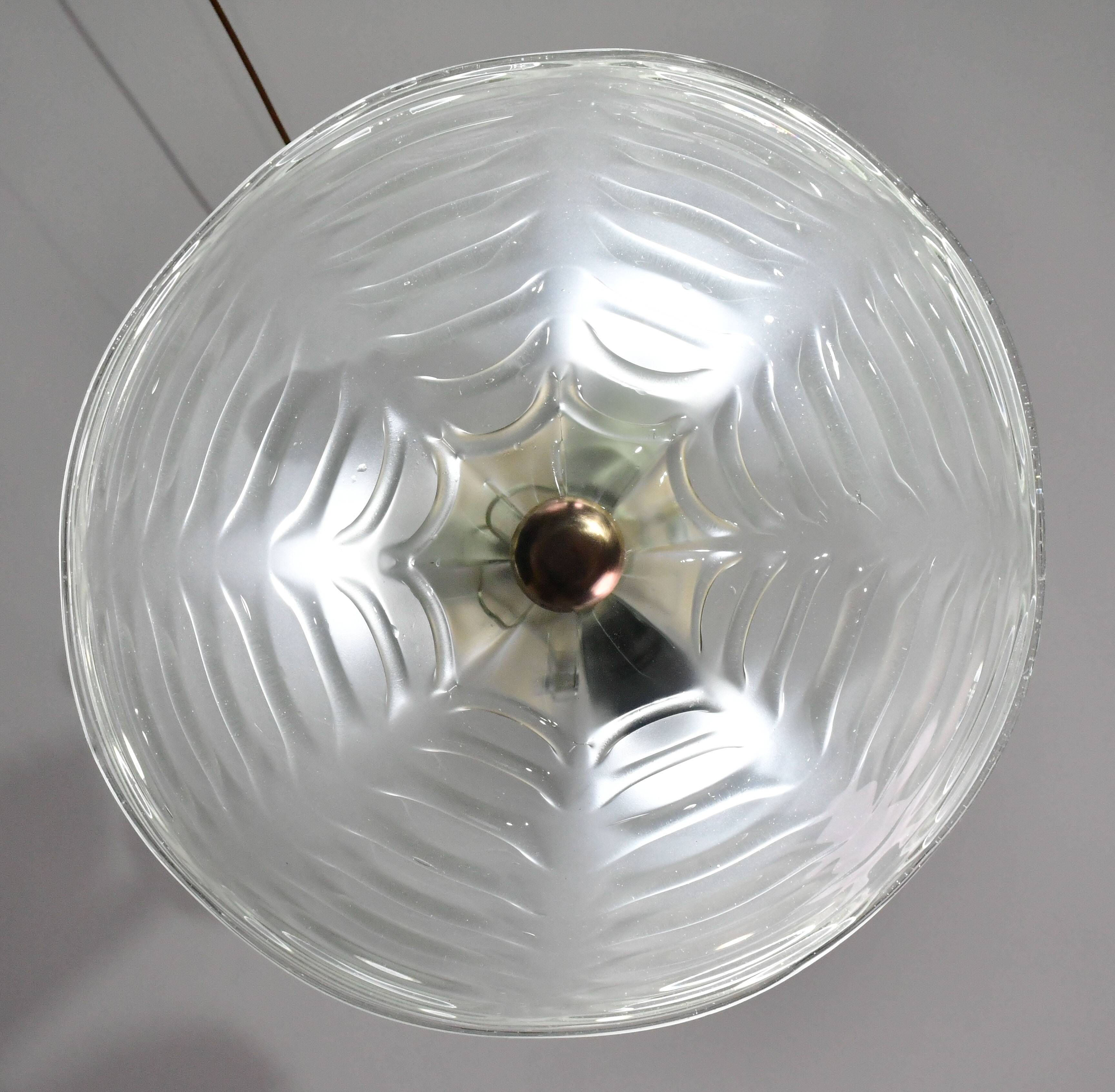 Luxury Barovier & Toso chandelier, Murano Pulegoso glass, 1950s