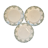 Set of 3 plates earth of iron Mignon de U & Sarreguemines