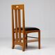 Table Frank Lloyd Wright ‘608 Taliesin’ + four Mackintosh chairs “309 Ingram”