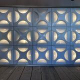 Decorative light panels. Oyster light by Rolf Krüger, 1960s, Set of 15