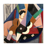 Large-format Cubist painting table 20th