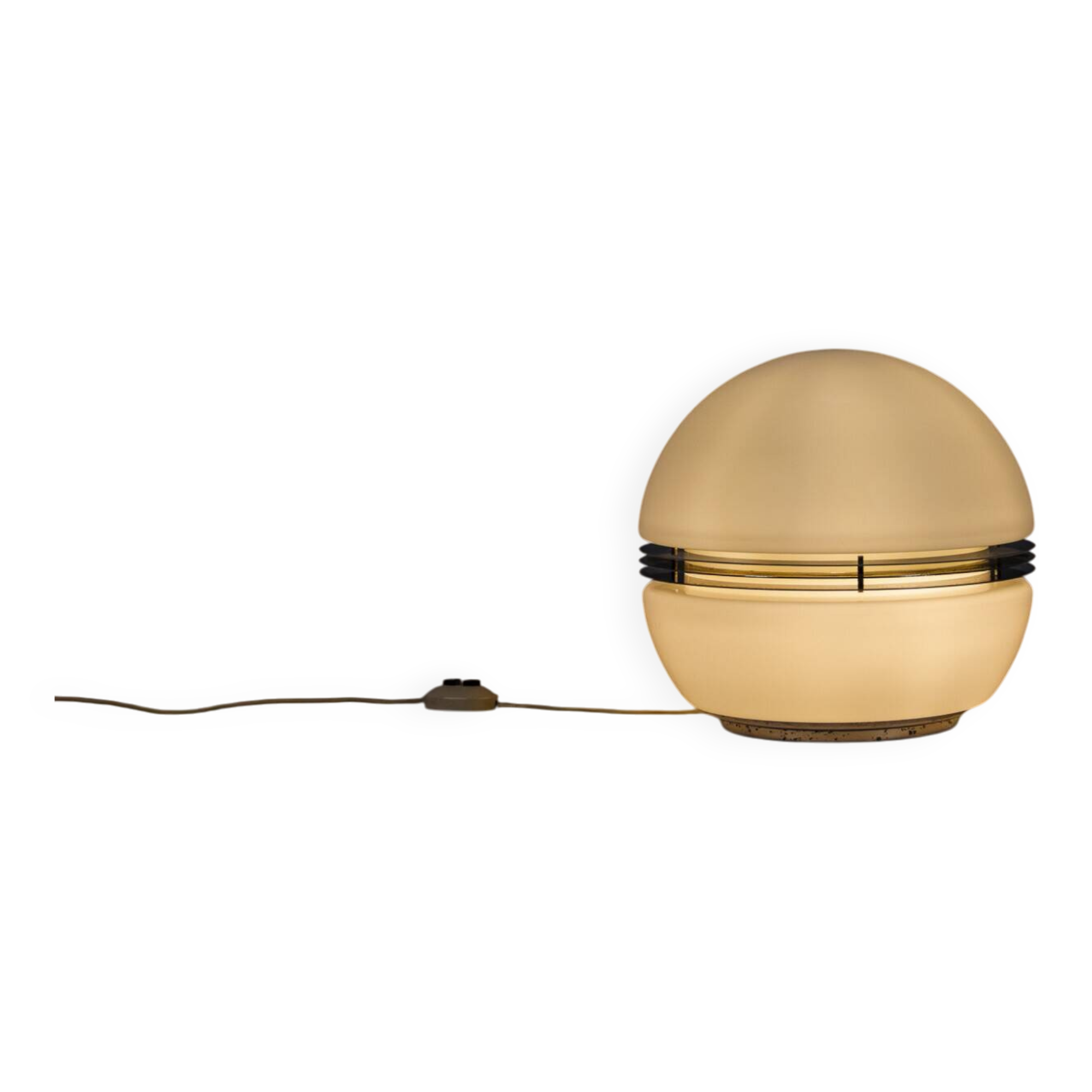 Lampe de table sphérique de l'ère spatiale par Enrico Tronconi, Italie, années 1970.
