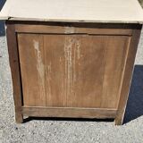 Small Parisian sideboard with one drawer and two doors, white lacquered