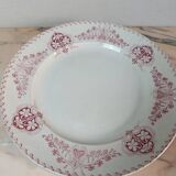 Set of 2 round dishes Lunéville Sébastopol With Lions in Earthenware