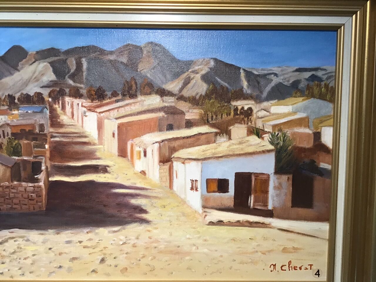 Landscape painting, oil on canvas, signed, from the 80s