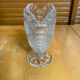 Antique Vase ANNA HUTTE Cut Crystal Bell Shape Vintage #E165