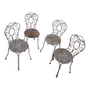 Lot 4 chaises jardin