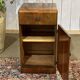 English Art Deco bedside table from the 1950s in walnut.