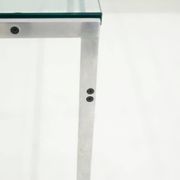 Table basse en acier et verre de Preben Fabricius et Jørgen Kastholm