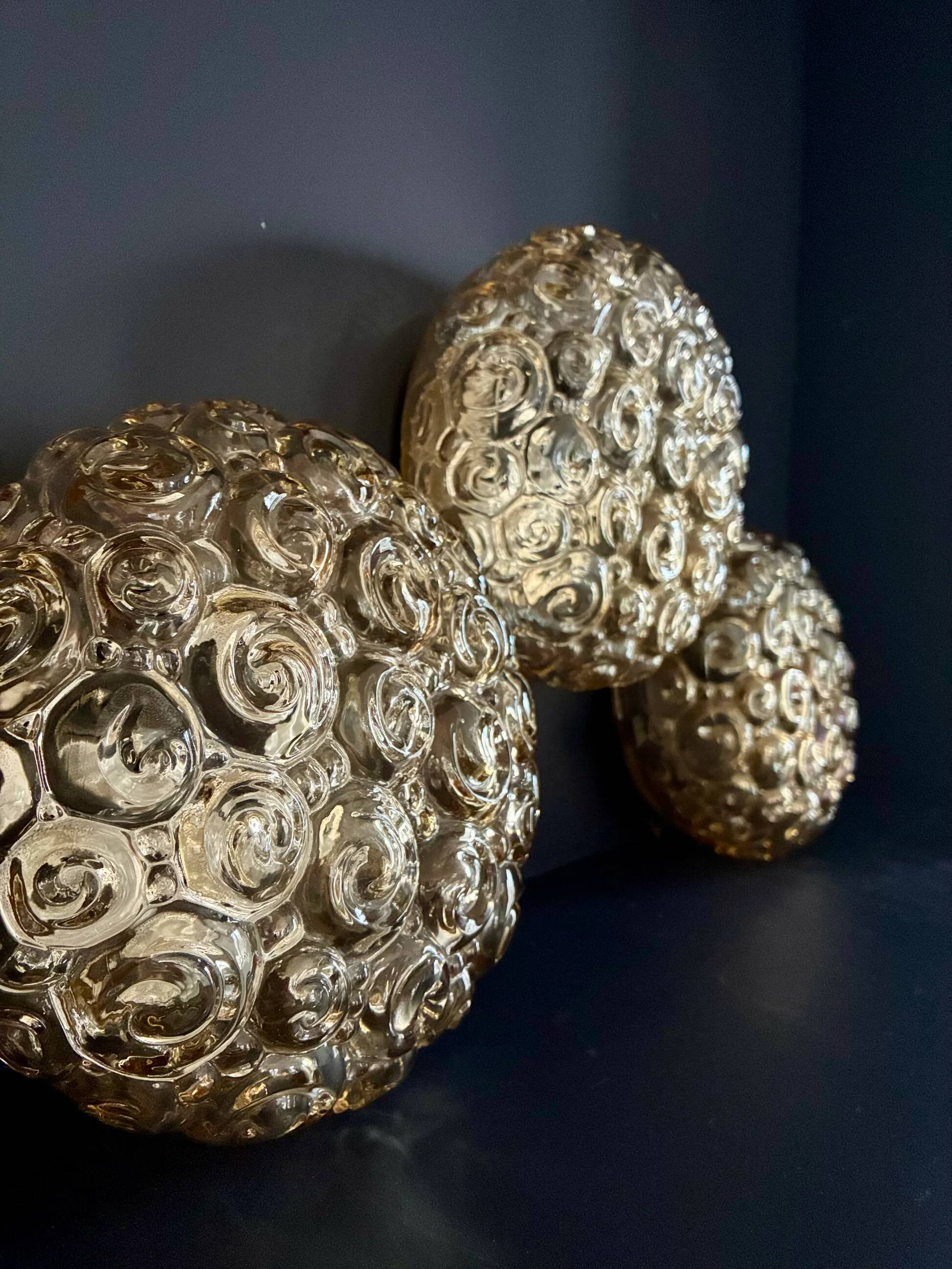 "Bubble" glass wall light trio - 1960.