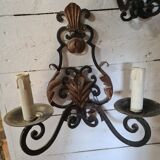 2 wrought iron sconces