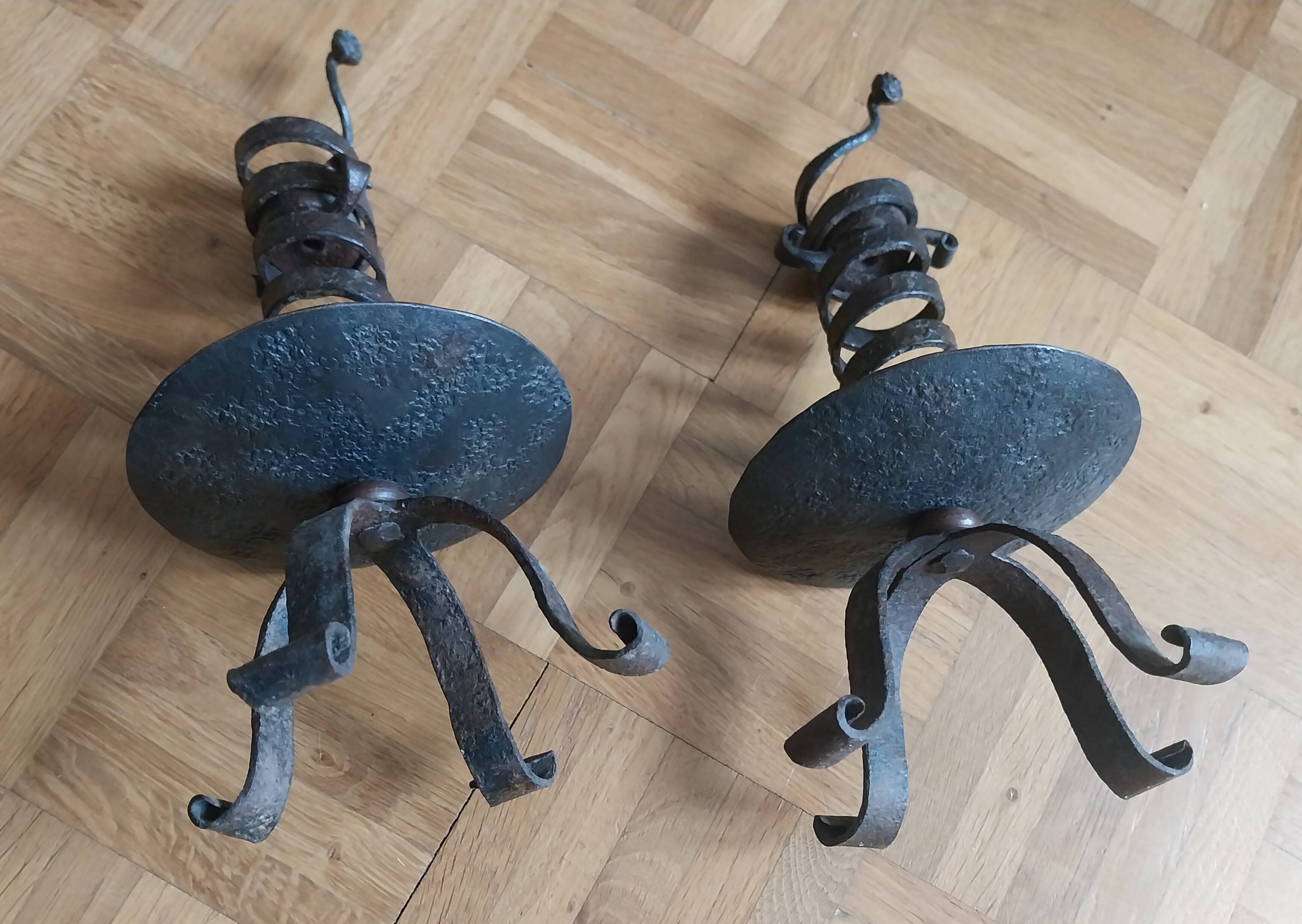 2 rat cave candlesticks / Lot of authentic 4-foot rat cave candlesticks