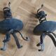 2 rat cave candlesticks / Lot of authentic 4-foot rat cave candlesticks