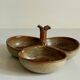 Vintage glazed stoneware appetizer dish