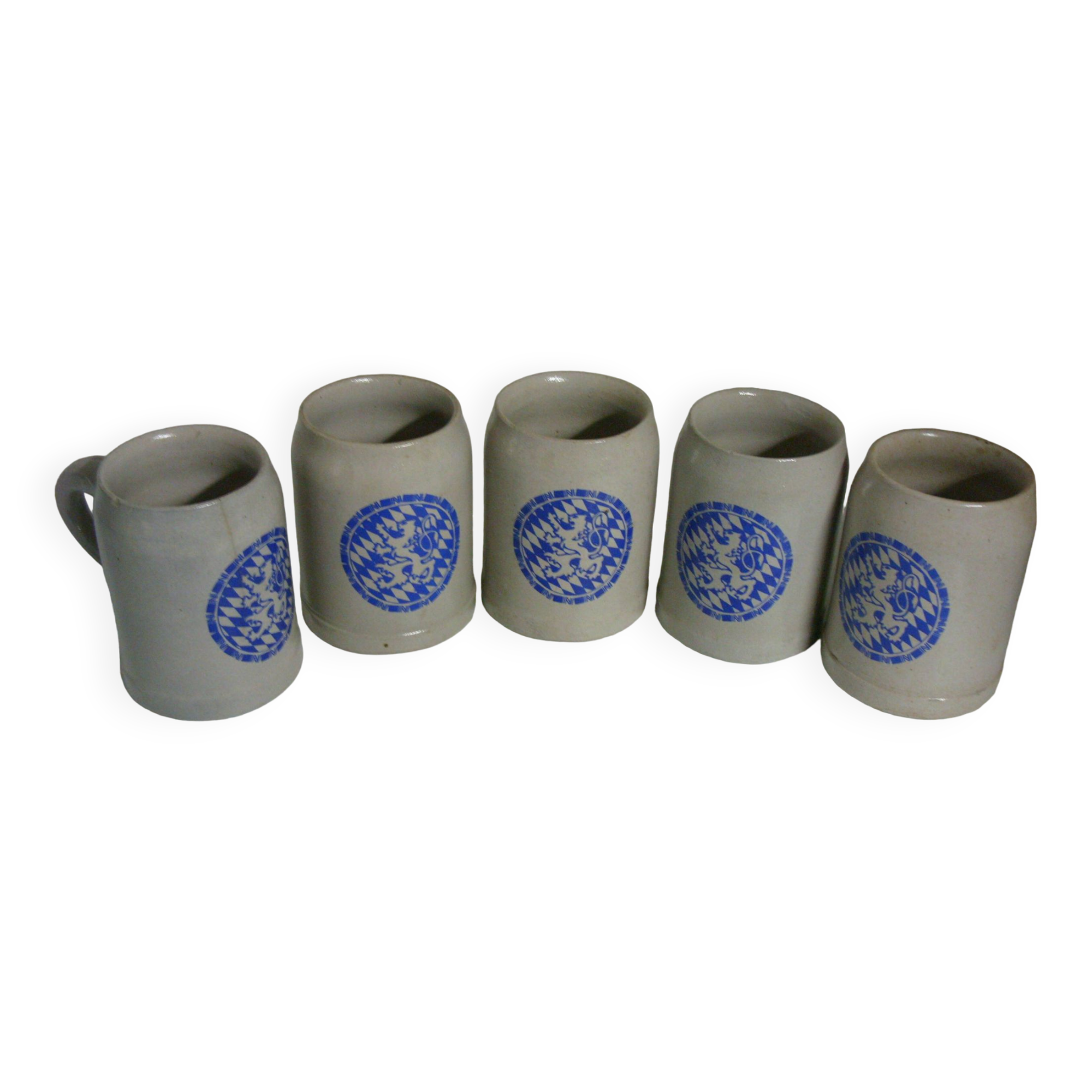 Munich glazed stoneware beer mugs 0.5 L