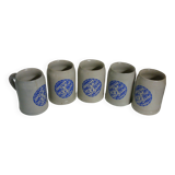 Munich glazed stoneware beer mugs 0.5 L