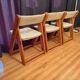 Set of three Kon-Tiki chairs designed by Gillis Lundgren, Ikea, Sweden, 197