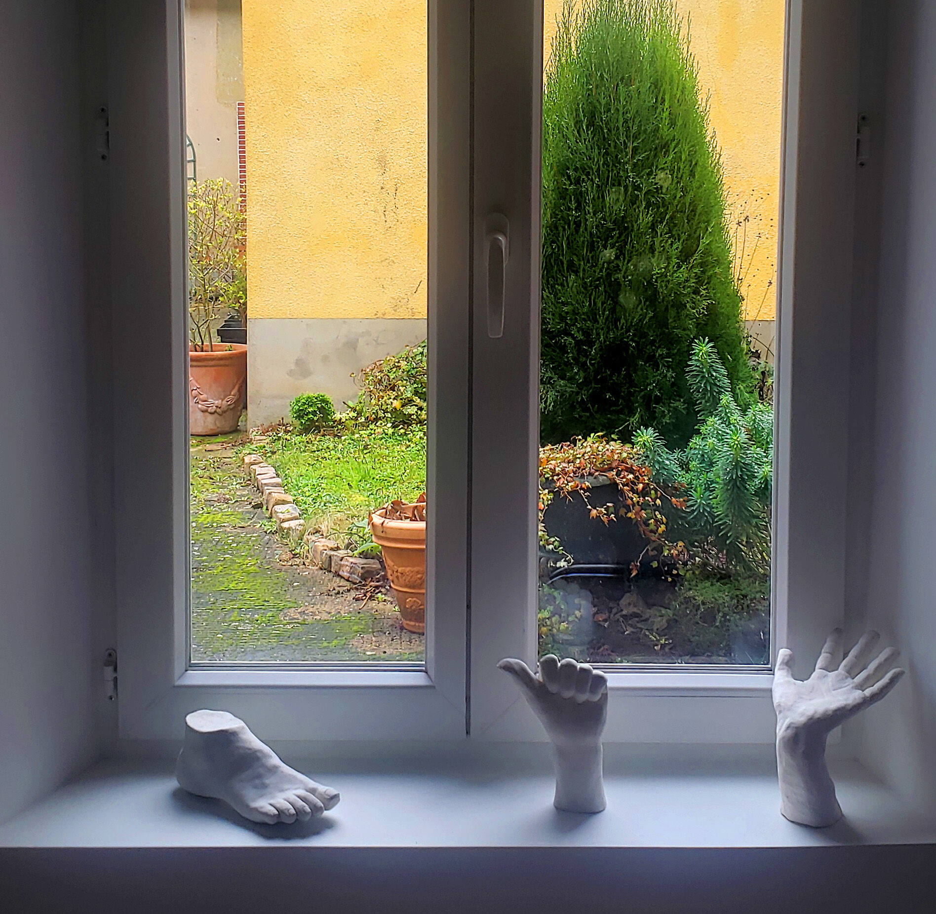 Plaster hand