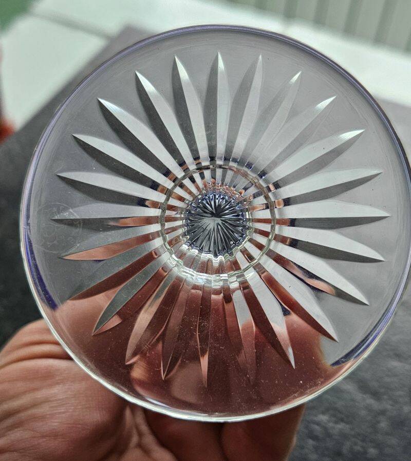 Baccarat - 6 Verres a Vin De Couleurs Modèle Burgos