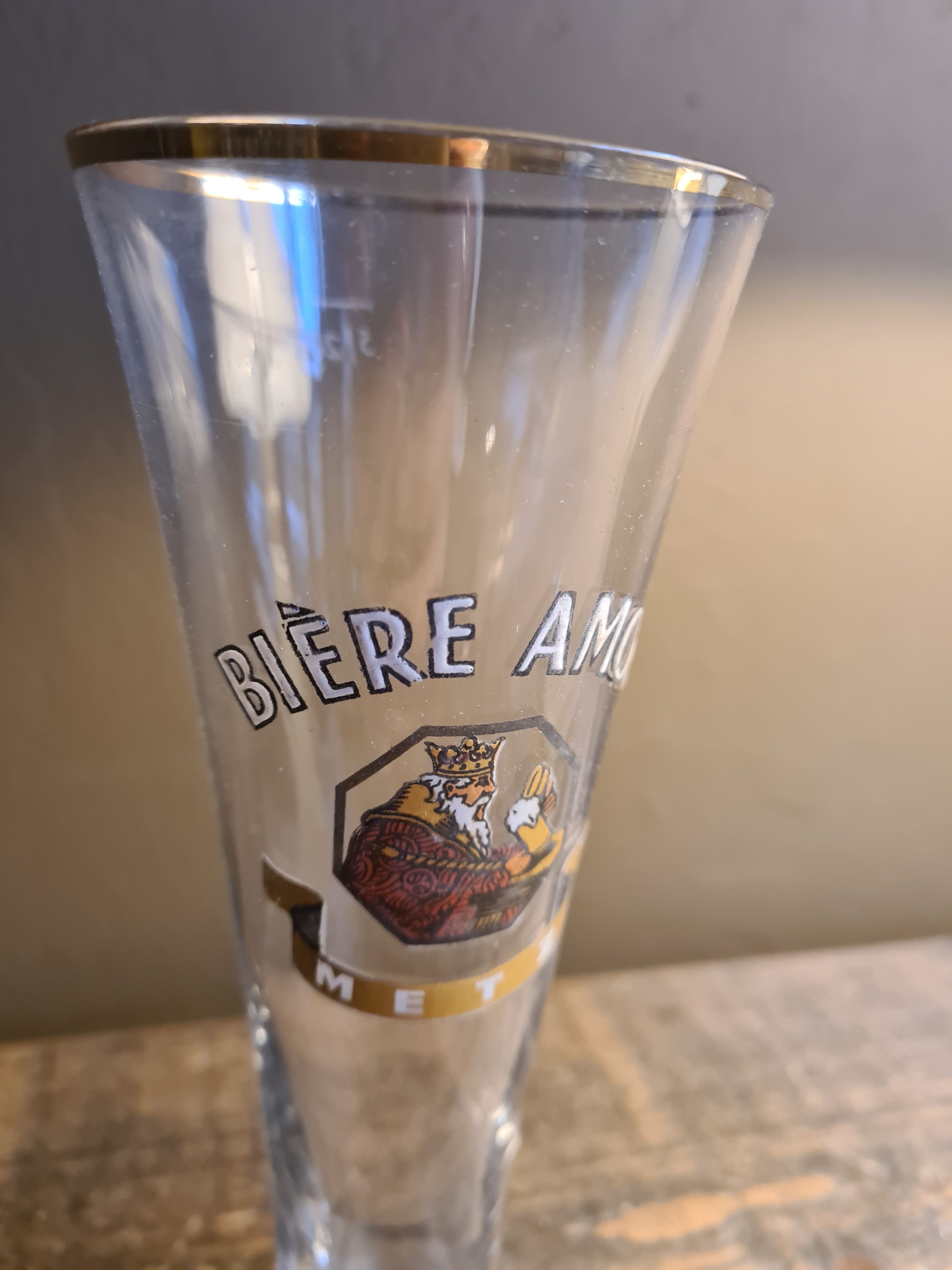 Amos screen-printed beer glasses - Metz