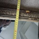 Antique wooden and gilded stucco mirror