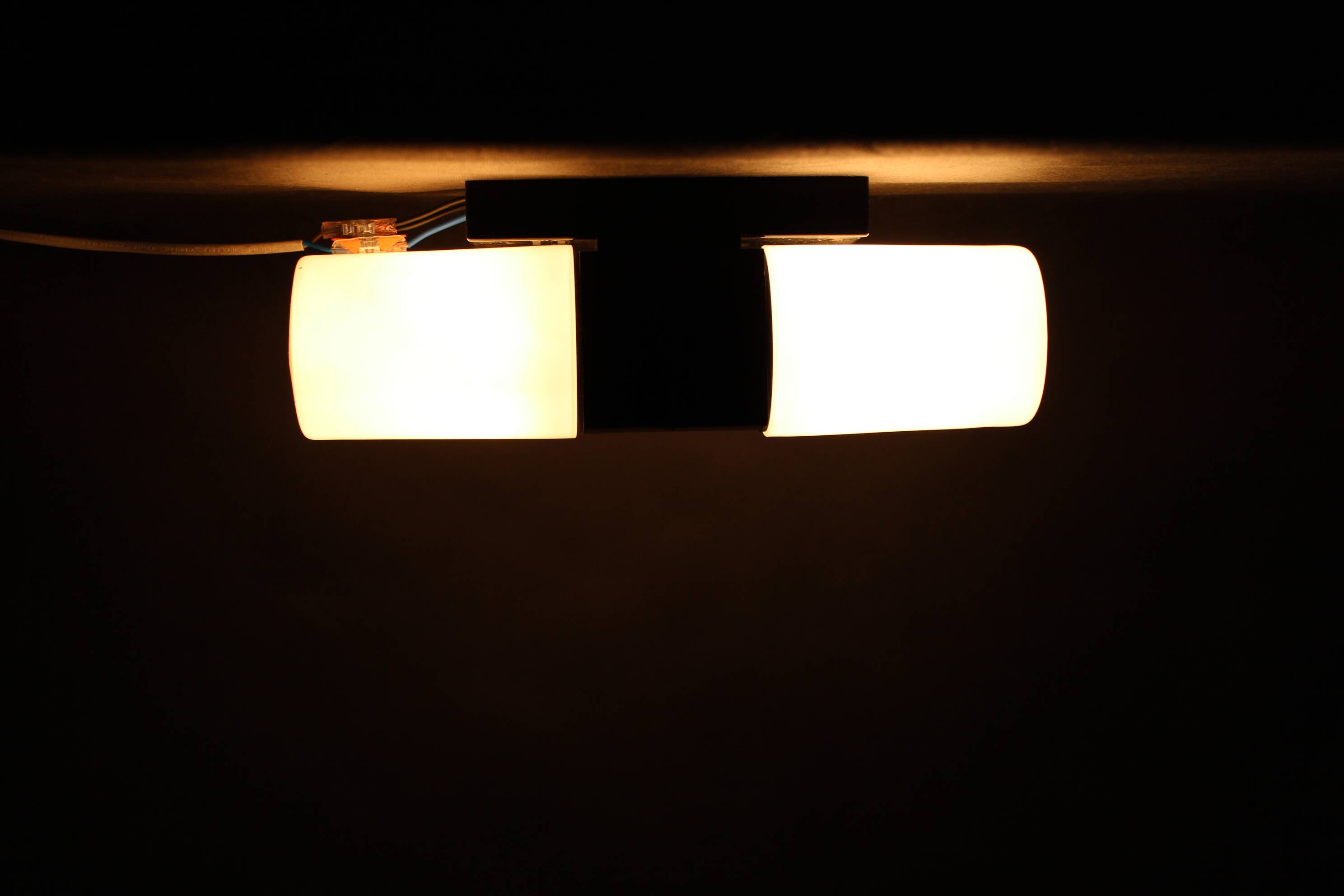 1960s Glass/Bakelite Wall Light , Czechoslovakia