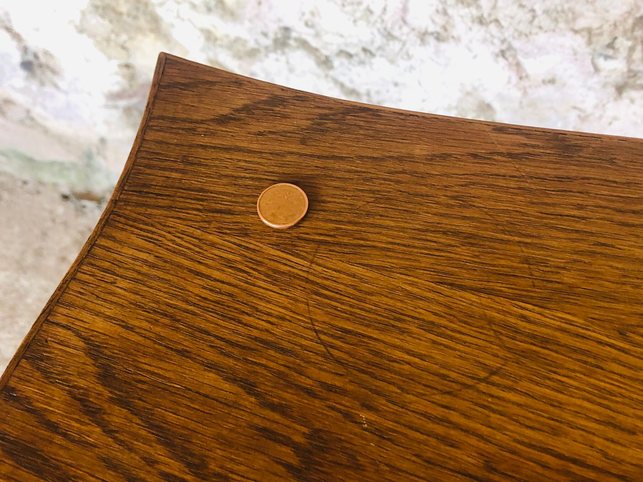 Large vintage side table in bamboo and rattan, circa 1930's