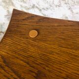 Large vintage side table in bamboo and rattan, circa 1930's