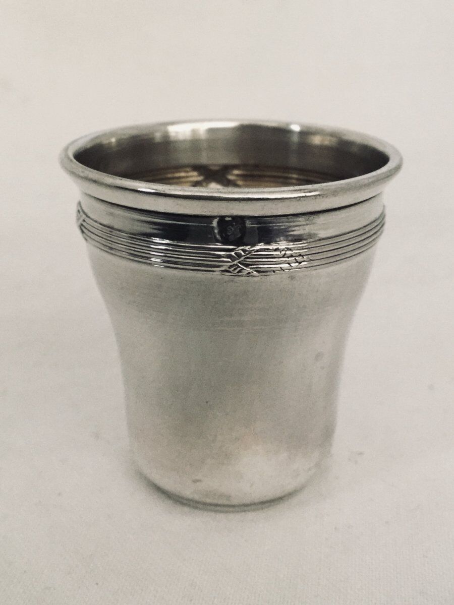 6 liquor cups "rubans croisés" Charles Vincent