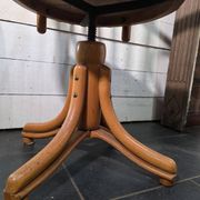 Swivel office chair in curved wood, 1950s