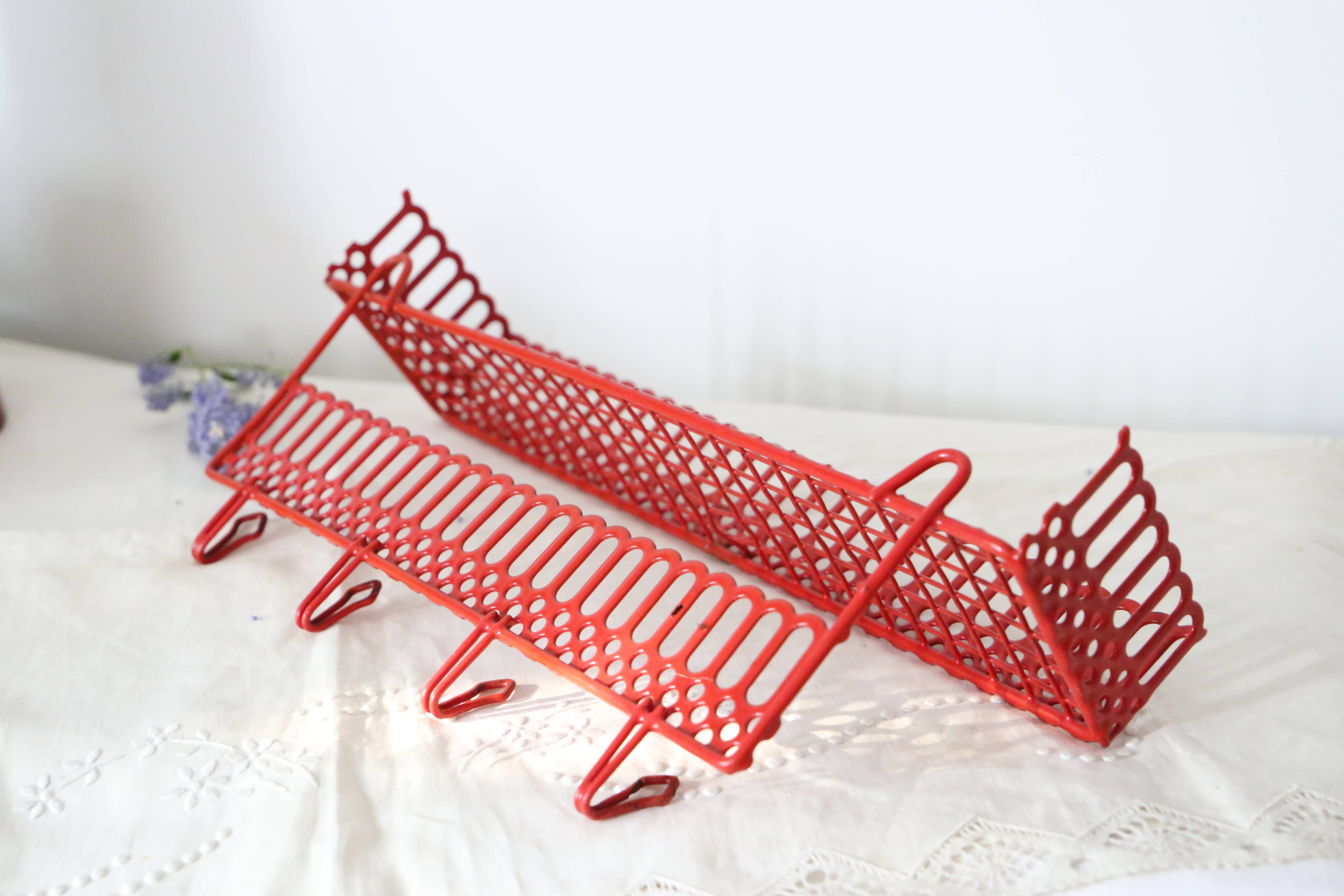 Wall shelf, vintage metal