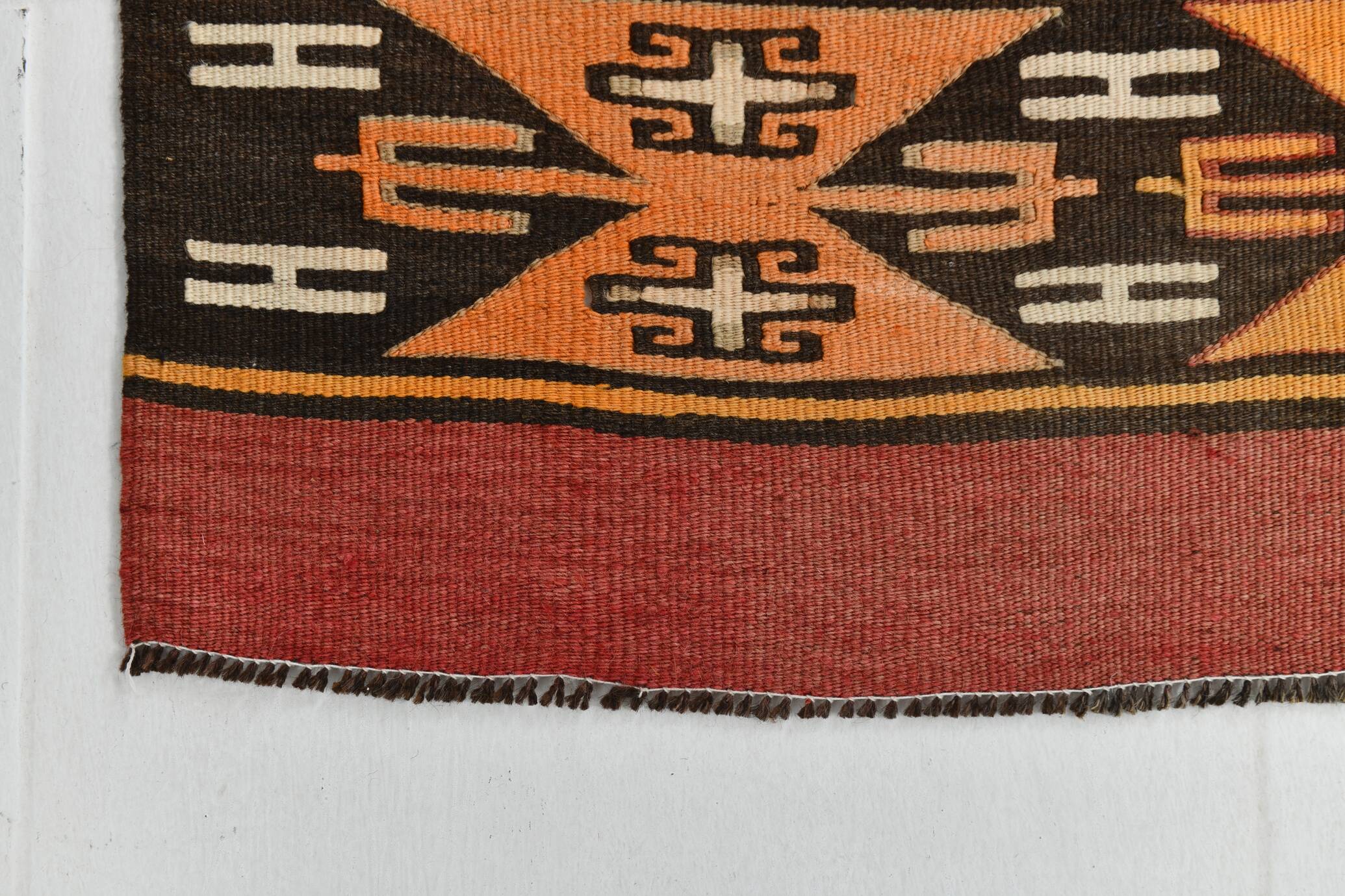 3x13 Runner Boho Hallway Rug, Kilim Runner Rug, 88x383Cm