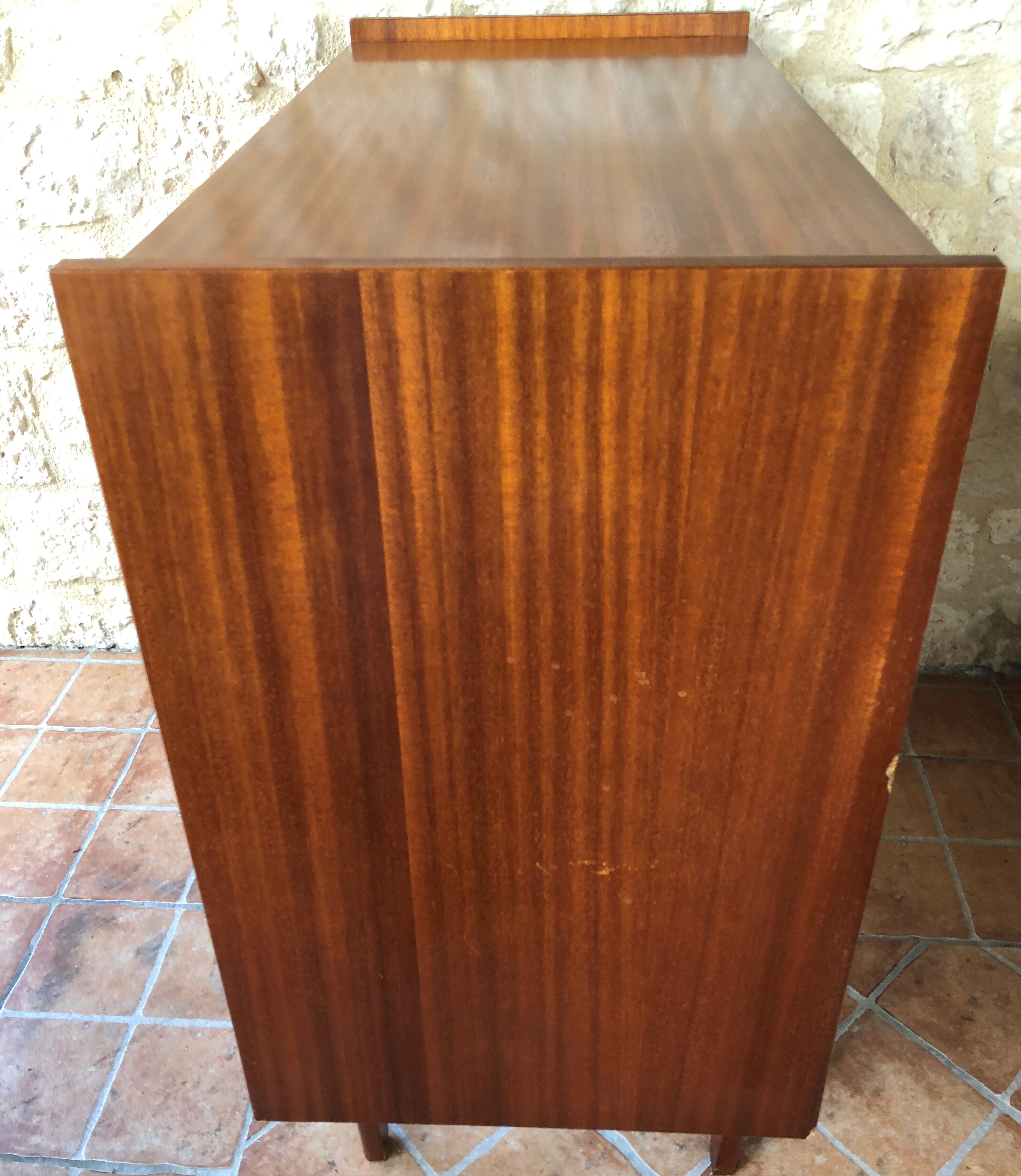 Vintage 60s chest of drawers has 4 drawers edited by Henri Couture