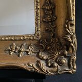Golden trumk bevelled mirror with children 32x70cm