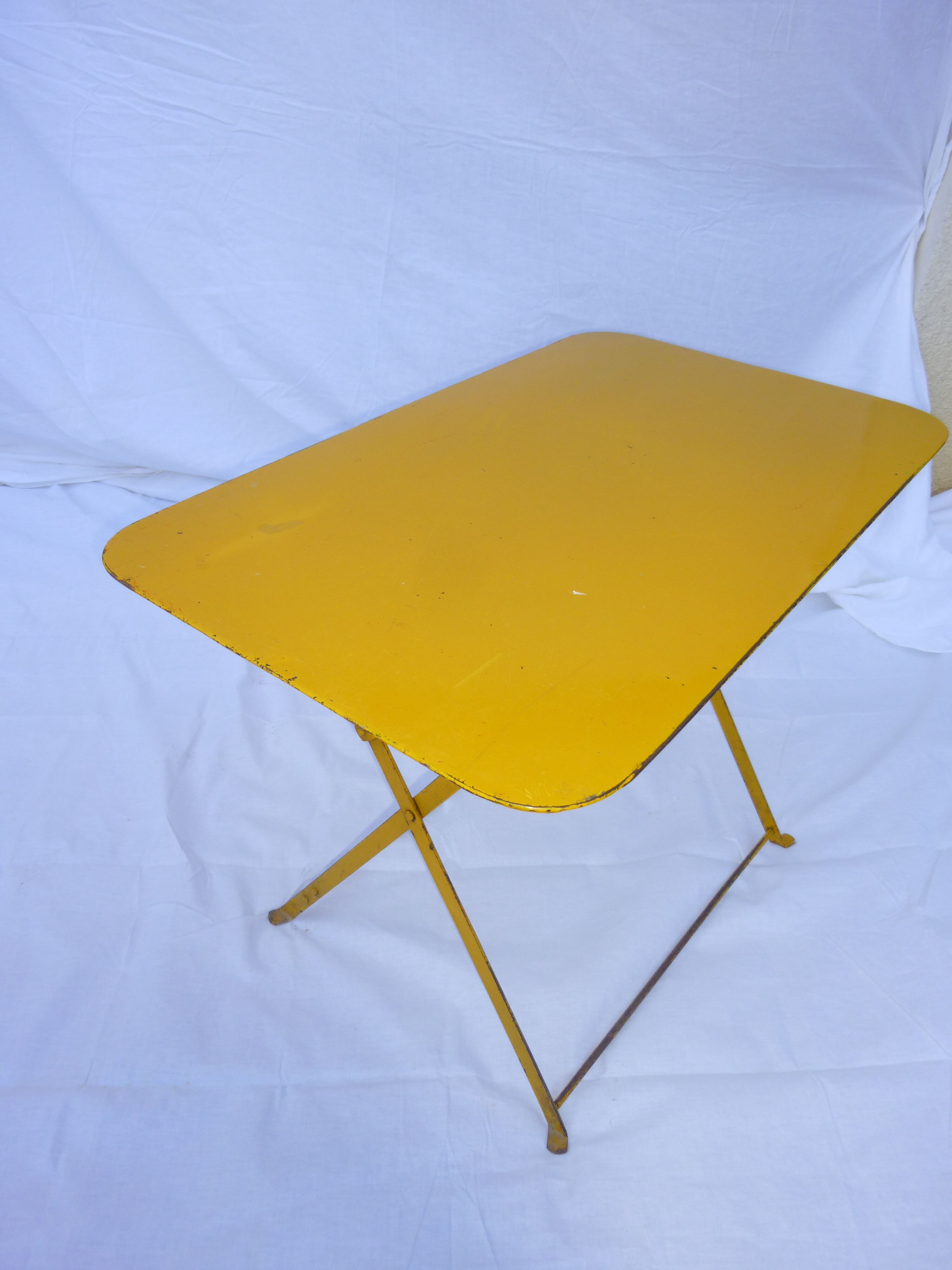 Vintage metal bistro table